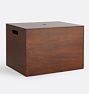 Open Box: Poplar Wood Box with Lid (18"L x 13.25"W x 12"H) - Walnut Stain
