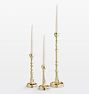 Ringed Brass Taper Candle Holder