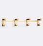Ashford 4-Hook Rack - Walnut - Aged Brass