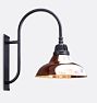 Carson Shepherd's Hook Sconce, Copper - 16" Diameter Shade