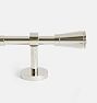 3/4" Altona Adjustable Brass Drapery Rod Set - 28" - 48", Polished Nickel