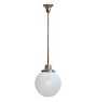 Vintage Pendant With A&V Shade Blue Globe Textered Shade