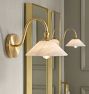 Theo Sconce, Glass and Alabaster Shades