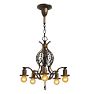 Vintage Classical Revival Ornate Cage Frame Chandelier