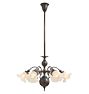 Vintage Classical Revival Chandleier with Scallopped Shades