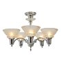 Vintage Art Deco Silver and Crystal Chandelier