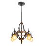 Vintage Romance Revival Two Tone Chandelier with Hammered Textures