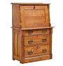 Vintage 20th Century Oak Secretary Desk