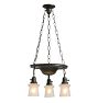 Vintage Classical Revival Pan Chandelier 3 Light