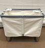 Open Box: Steele Canvas Laundry Cart, 2 1/2 Bushels - Natural Canvas/Gray Vinyl