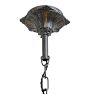Vintage Art Deco Chandelier with Painted Shades