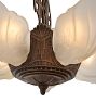 Vintage Art Deco Chandelier with Streamlined Metalwork