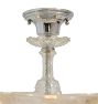 Vintage Art Deco Silver and Crystal Chandelier