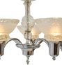 Vintage Art Deco Silver and Crystal Chandelier