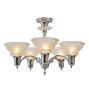 Vintage Art Deco Silver and Crystal Chandelier