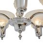 Vintage Art Deco Silver and Crystal Chandelier
