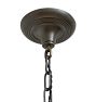 Vintage Art Deco Two Tone Chandelier with Cup Shades