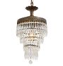 Vintage Classical Revival Chandelier Tiered Crystals