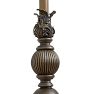 Vintage Classical Revival Chandelier with Ornate Metalwork and Globe Shades
