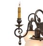 Vintage Classical Revival Chandelier with Ornate Metalwork and Globe Shades