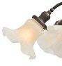 Vintage Classical Revival Chandleier with Scallopped Shades