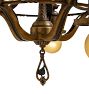 Vintage Classical Revival Ornate Cage Frame Chandelier