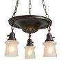 Vintage Classical Revival Pan Chandelier 3 Light