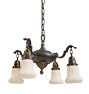 Vintage Classical Revival Pan Chandelier with Anthecus Motifs