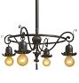 Vintage Colonial Revival Chandelier with Ring