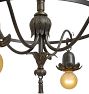 Vintage Colonial Revival Chandelier with Ring