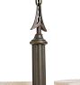 Vintage Coloonial Revival Chandelier with Fluted Shades