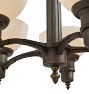 Vintage Coloonial Revival Chandelier with Fluted Shades