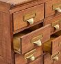 Vintage Industrial Oak 18 Drawer Apothecary Cabinet