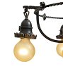 Vintage Romance Revival Brass Hoop Chandelier with Crystals