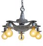 Vintage Romance Revival Painted Pan Chandelier