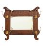 Vintage Victorian Oak Hall Mirror with Hooks
