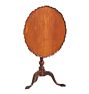 Vintage Traditional Chippendale Mahogany til-Top Pie Crust Side Table with Turned Pedestal