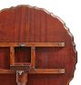Vintage Traditional Chippendale Mahogany til-Top Pie Crust Side Table with Turned Pedestal