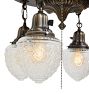 Vintage Colonial Revival Large Pan Chandelier 4 Light