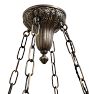 Vintage Colonial Revival Large Pan Chandelier 4 Light