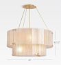 Willamette 32" Double Tier Chandelier, Champagne Glass