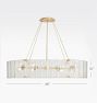 Willamette 48" Linear Chandelier, Clear Glass