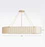 Willamette 60" Linear Chandelier, Champagne Glass