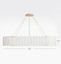Willamette 60" Linear Chandelier, Pearl White Glass