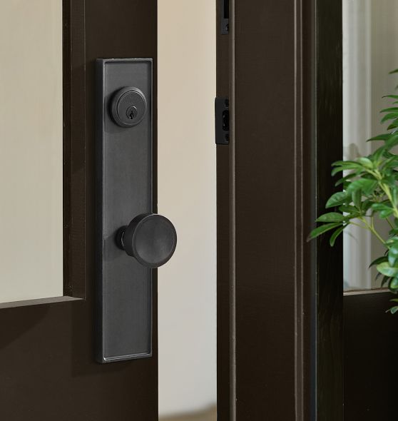 Maverick Bronze Exterior Door Hardware Tube Latch Set | Rejuvenation