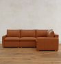 Roswell Leather 4-Piece Modular Sectional Sofa