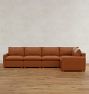 Roswell Leather 5-Piece Modular Sectional Sofa
