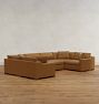 Sublimity Leather 6-Piece Modular U-Shape Sectional Sofa