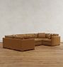 Wrenton Leather 6-Piece Modular U-Shape Sectional Sofa