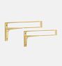 Open Box: Strap Shelf Bracket Set for 1" x 8" Shelf, Set of 2 - Unlacquered Brass